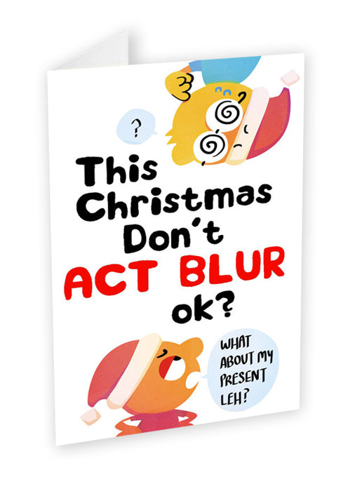 act blur christmas card