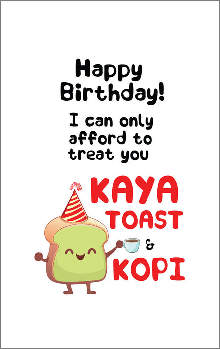 kaya toast birthday card