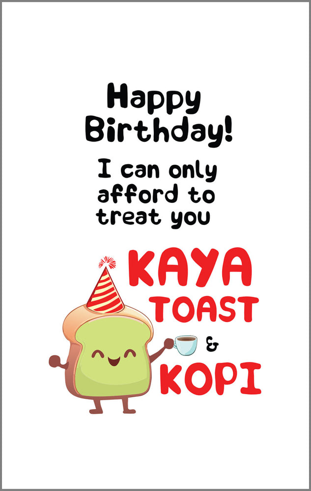 kaya toast birthday card