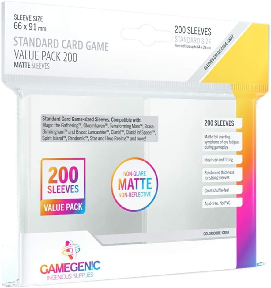 gamegenic standard sleeves 200pcs - 66x91mm prime