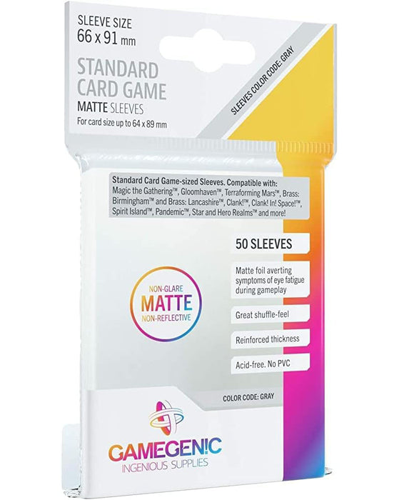 gamegenic standard sleeves 50pcs - 66x91mm matt