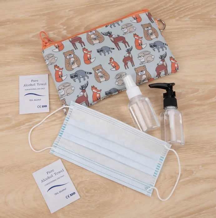 animals masked face masks pouch