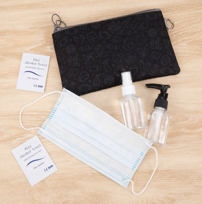 black face masks pouch