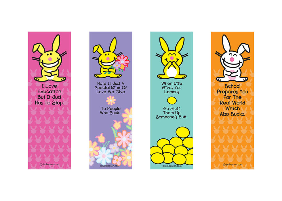happy bunny bookmark hate