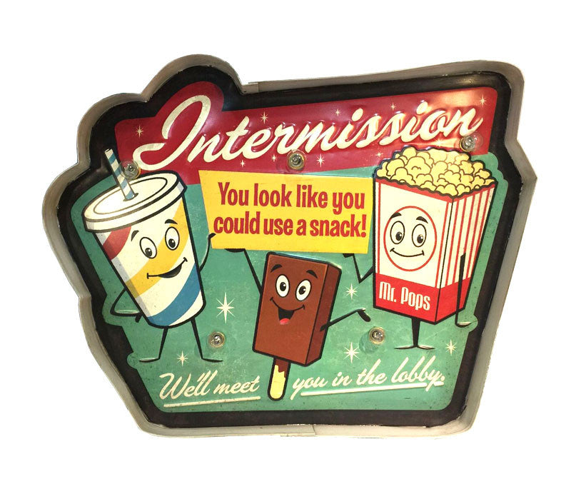 intermission retro sign