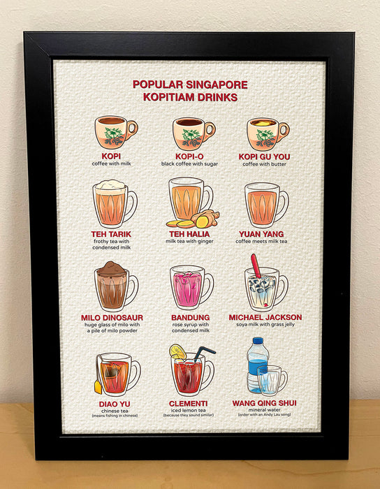 kopitiam drinks poster (A4)
