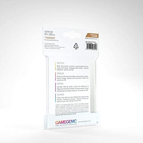 gamegenic 7 wonders sleeves 80pcs - 67x103mm matt