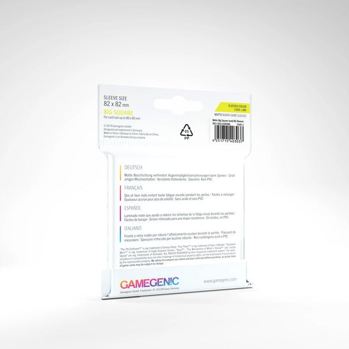 gamegenic big square sleeves 50pcs - 82x82mm matt