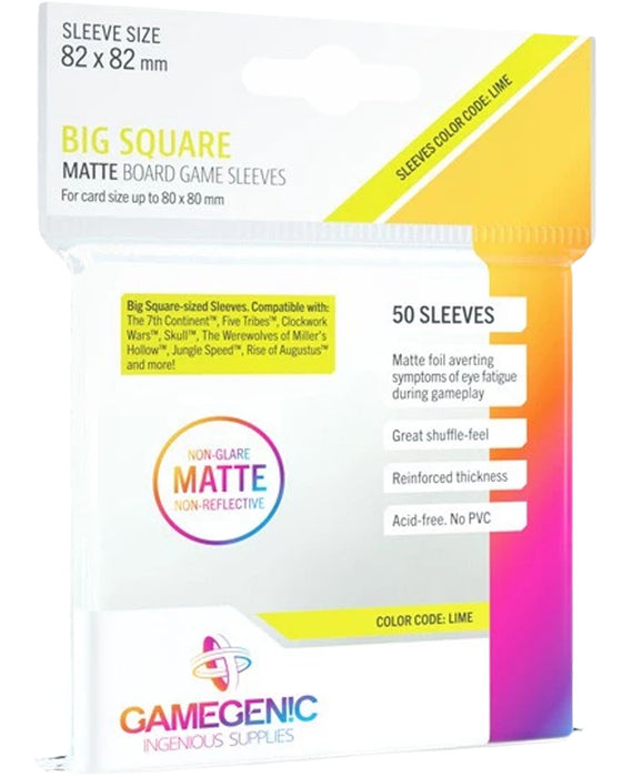 gamegenic big square sleeves 50pcs - 82x82mm matt