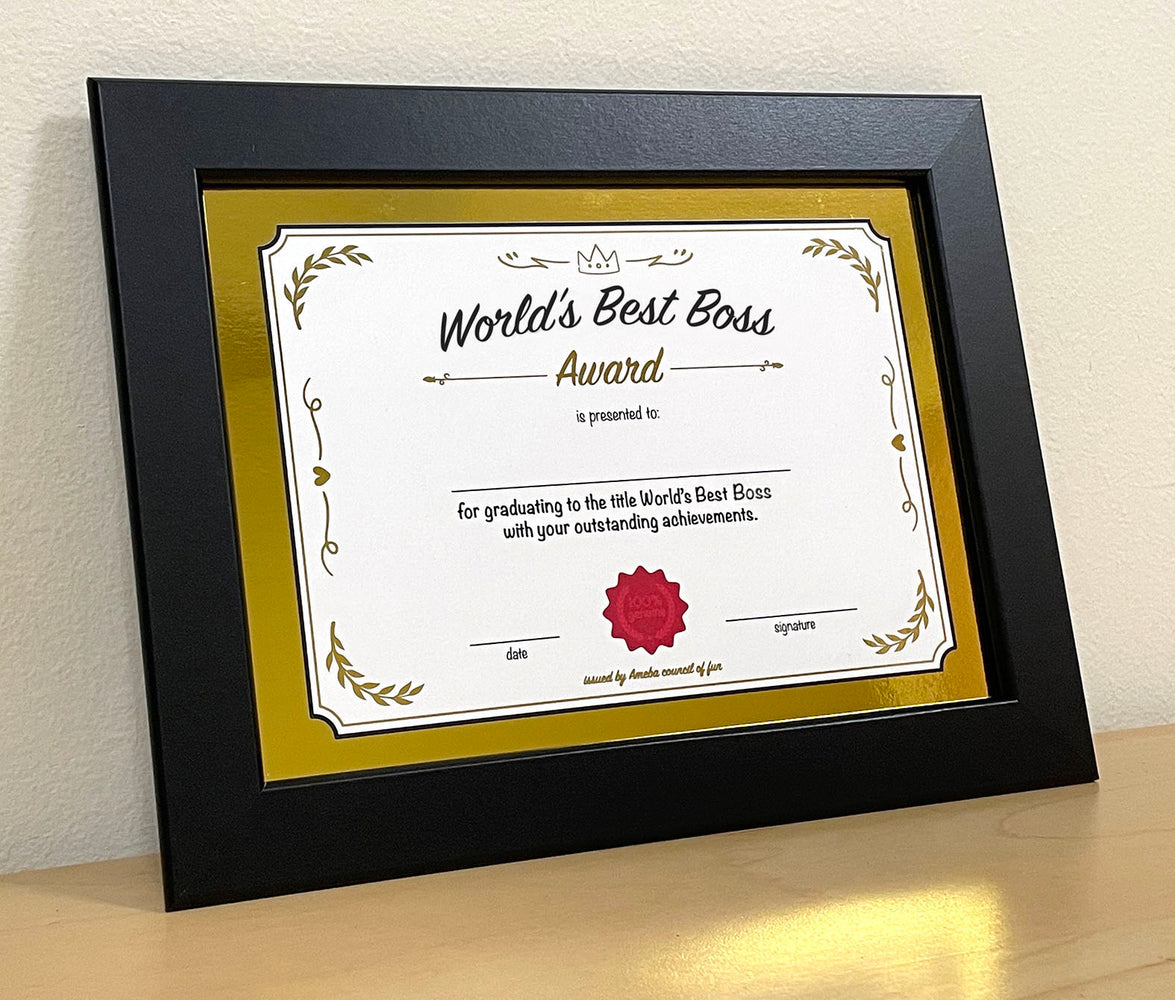 world's best boss certificate