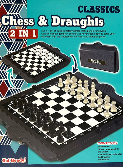 classic chess and checkers set