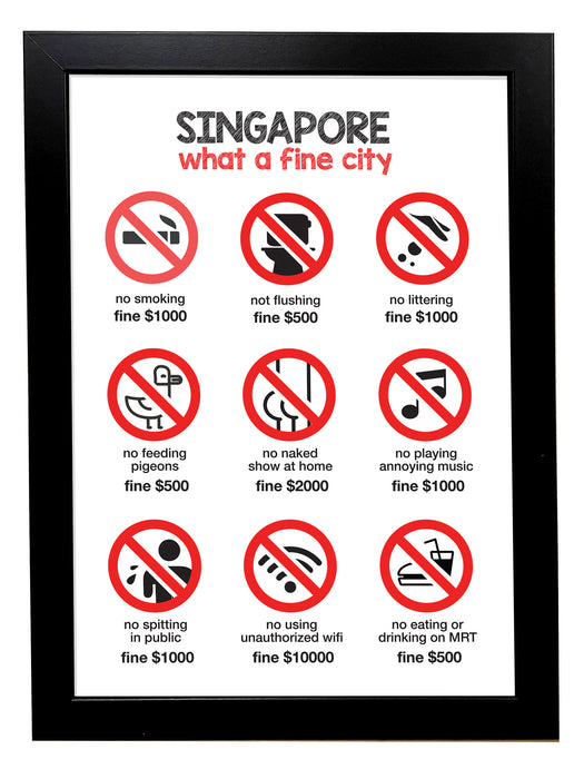 singapore fine city poster (A4)
