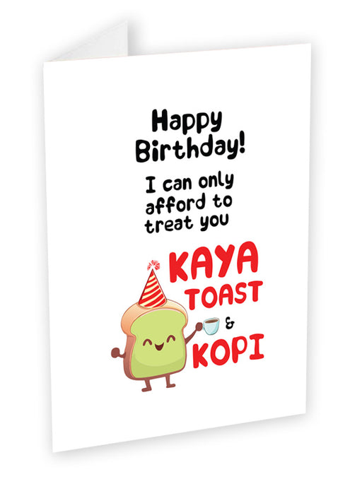 kaya toast birthday card