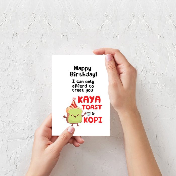 kaya toast birthday card