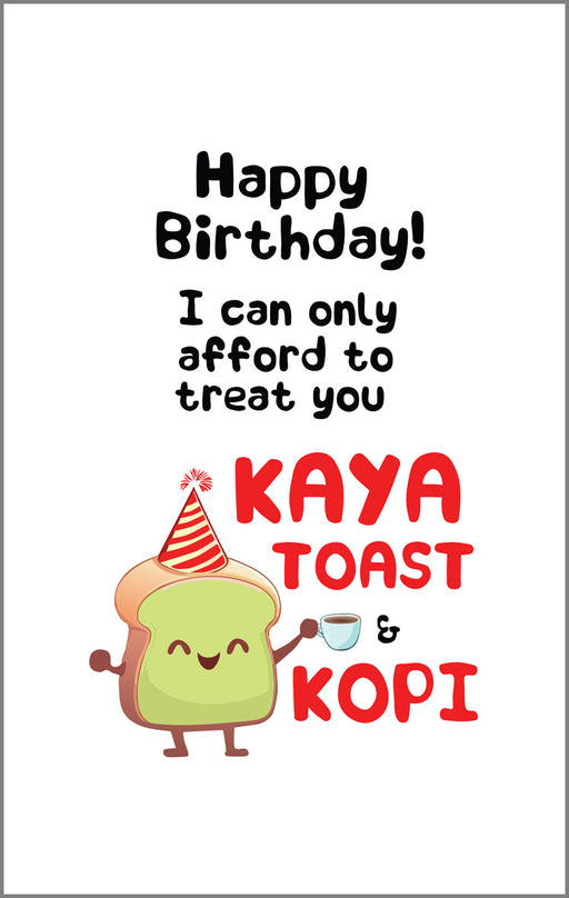 kaya toast birthday card