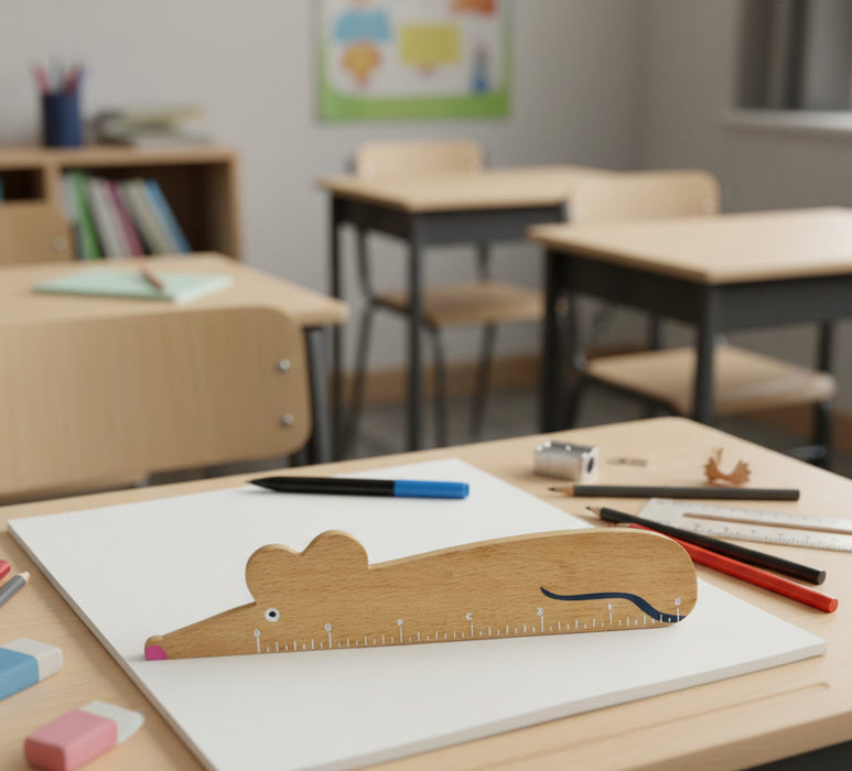 wooden mouse ruler