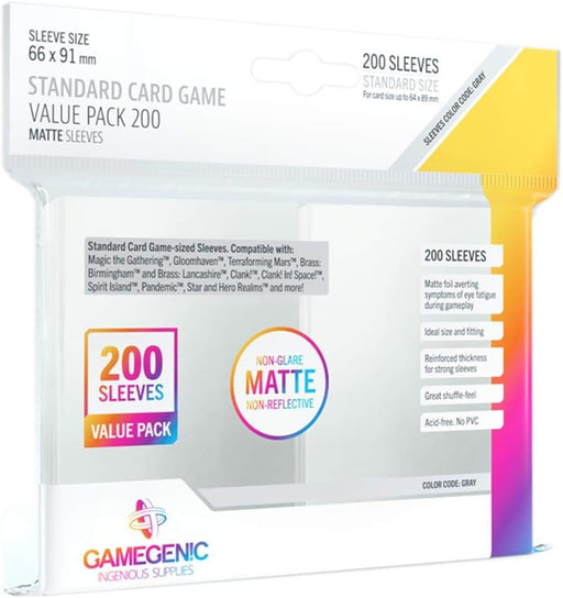 gamegenic standard sleeves 200pcs - 66x91mm matt
