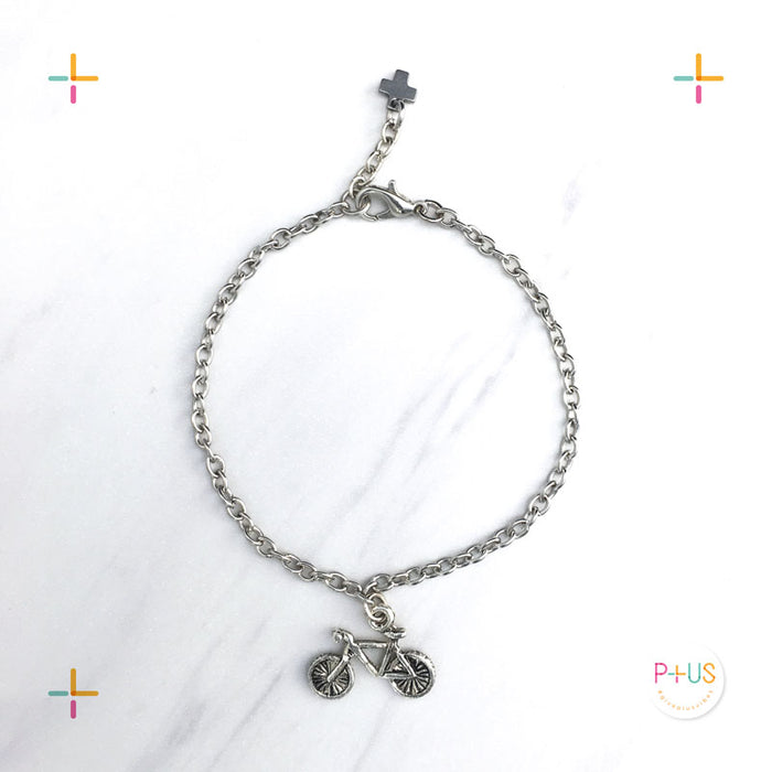 bicycle charm bracelet with card