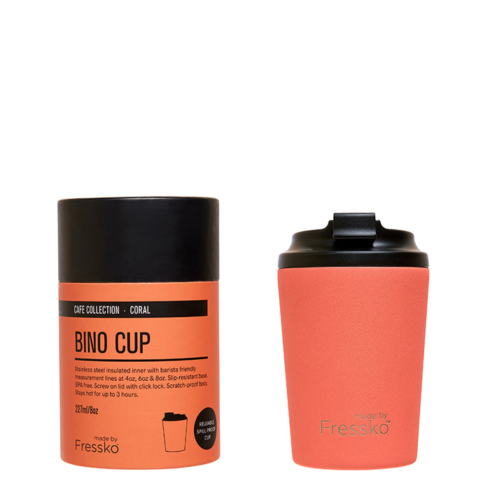 coral reusable coffee cups