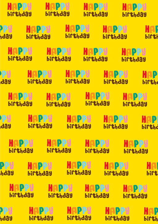 happy birthday gift wrapper (10 sheets)