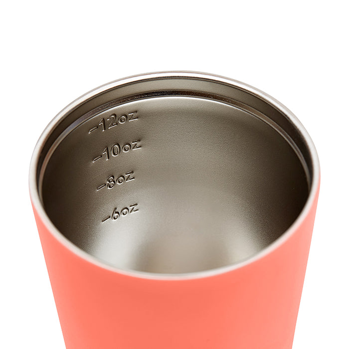coral reusable coffee cups