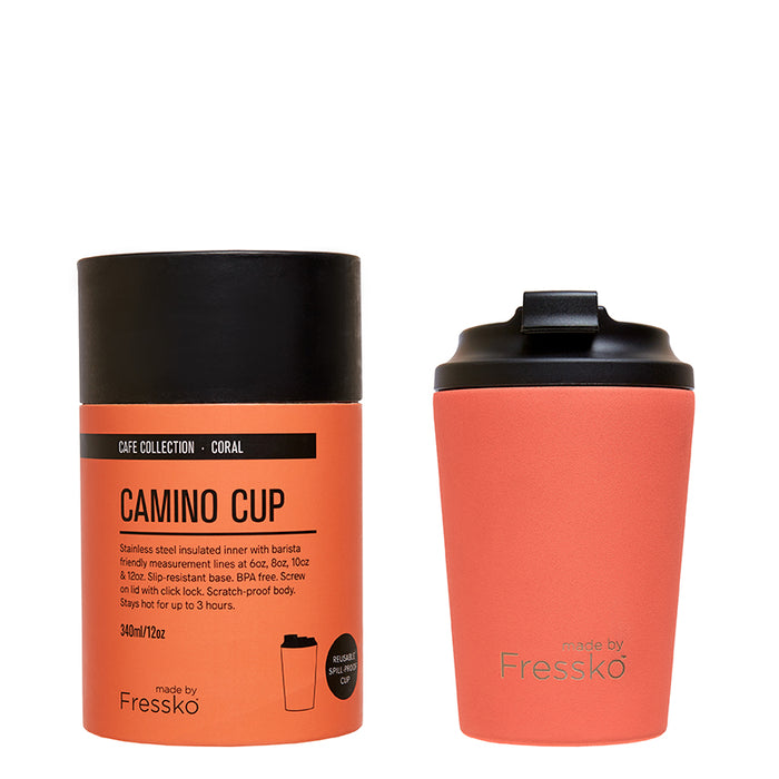 coral reusable coffee cups