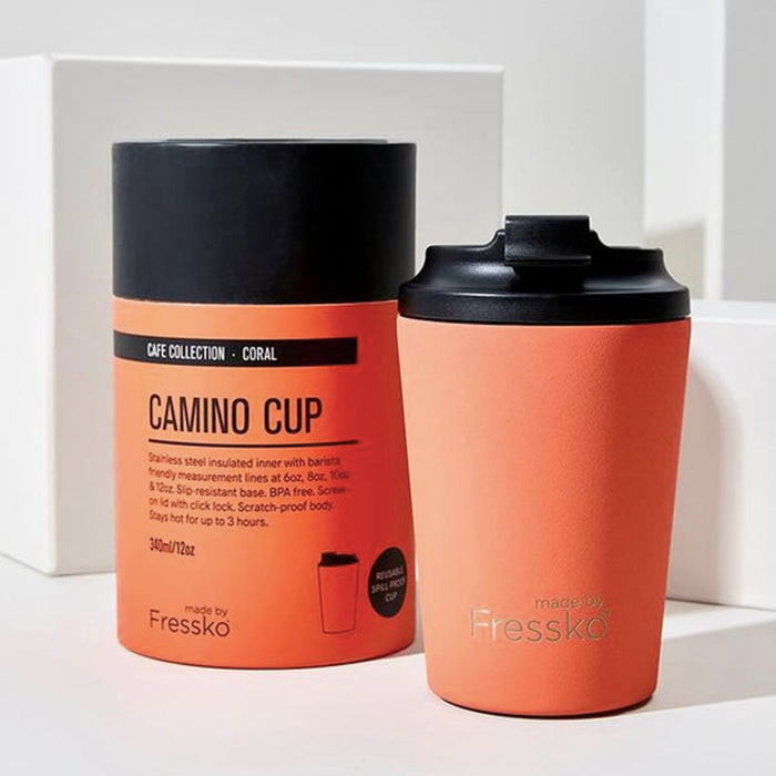 coral reusable coffee cups