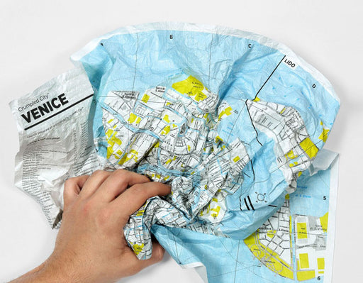 crumpled city map