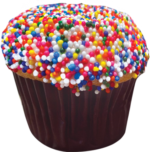 Rainbow Vanilla mini cupcakes