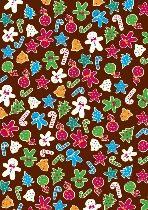 gingerbread gift wrapper (10 sheets)