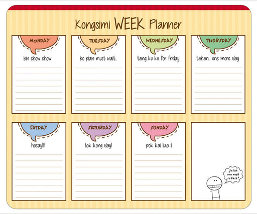 kongsimi week planner memo mousepad