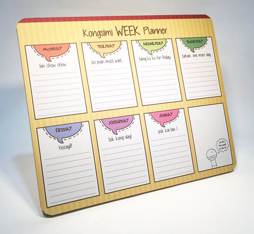 kongsimi week planner memo mousepad