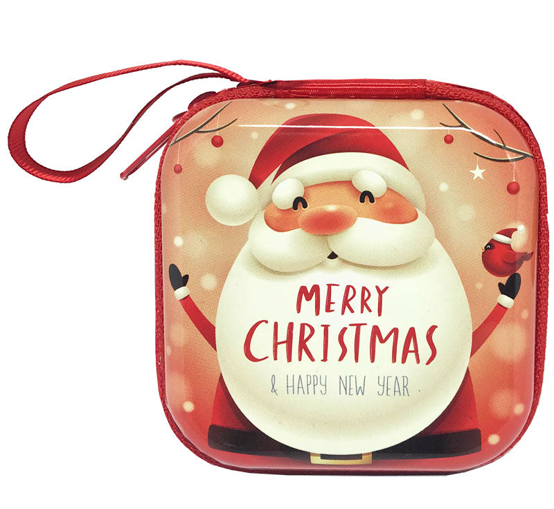 santa tin pouch