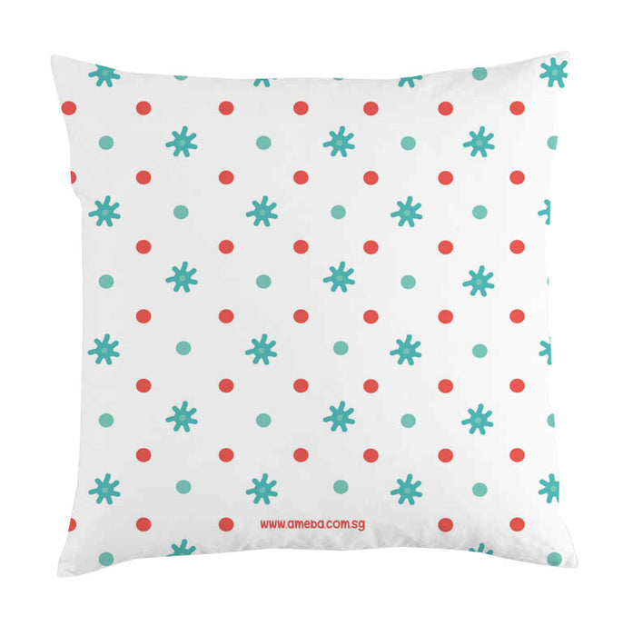 snowman motif cushion