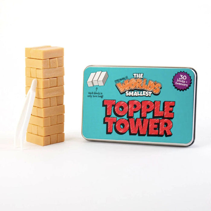 world's smallest topple tower