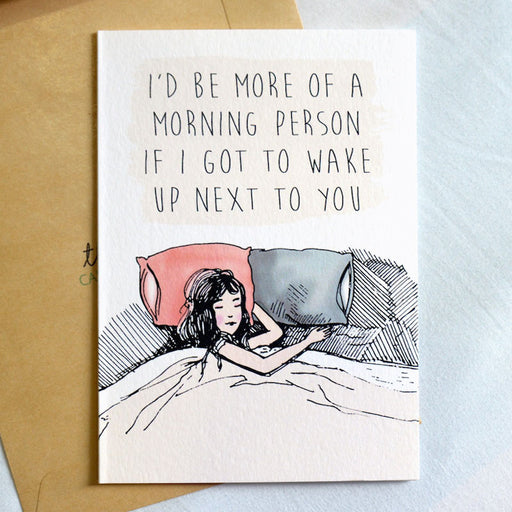 morning person greeting card