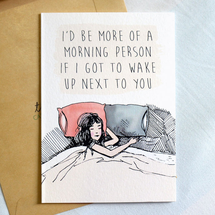 morning person greeting card
